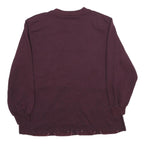 ALFRED DUNNER Womens Maroon Crew Neck M Embroidered Argyle Sweatshirt