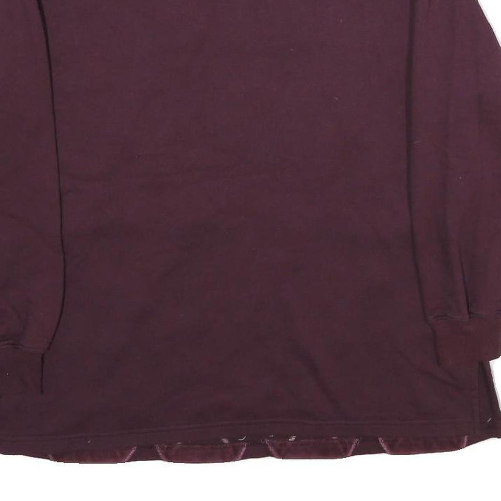 ALFRED DUNNER Womens Maroon Crew Neck M Embroidered Argyle Sweatshirt