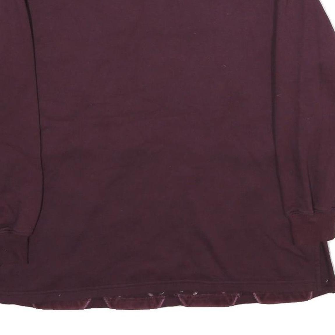 ALFRED DUNNER Womens Maroon Crew Neck M Embroidered Argyle Sweatshirt