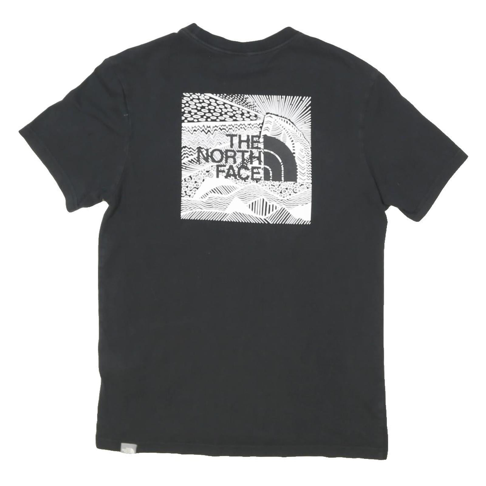 THE NORTH FACE Mens Black Graphic T-Shirt S Short Sleeve Crew Neck Logo Print