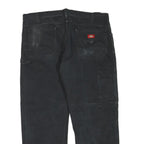 DICKIES Mens Jeans Black Regular Straight Denim W40 L28 Durable Workwear