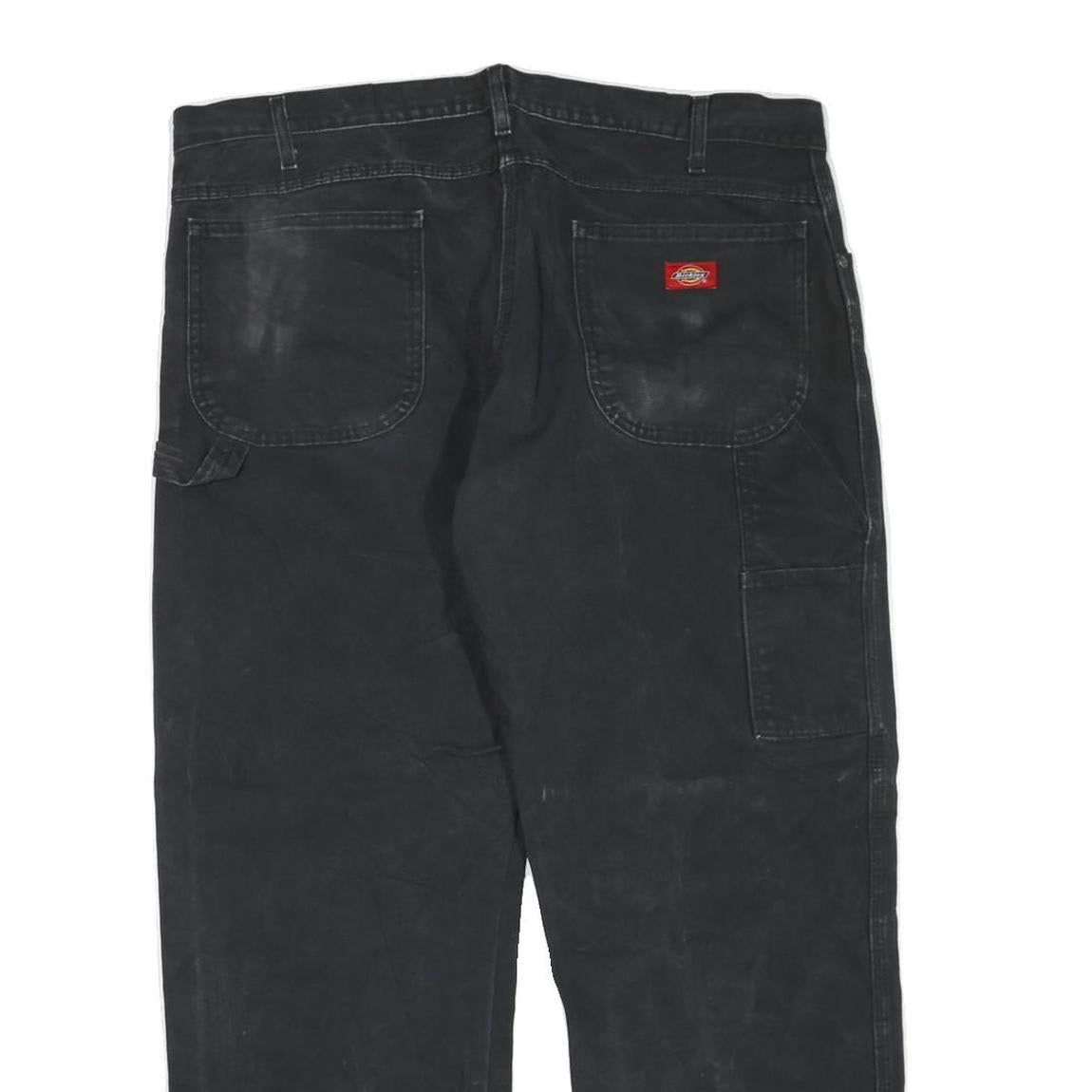 DICKIES Mens Jeans Black Regular Straight Denim W40 L28 Durable Workwear