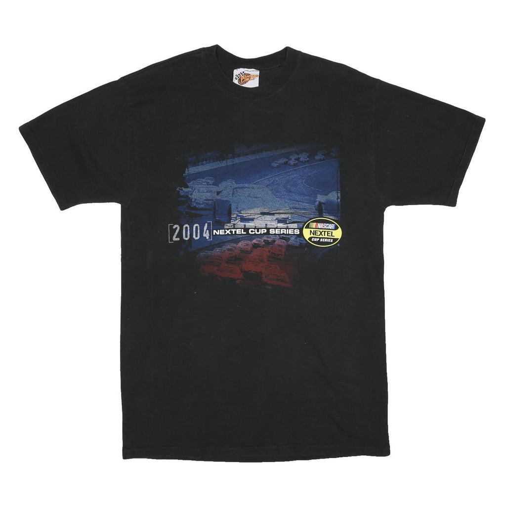 WINNER'S CIRCLE Mens Black NASCAR Nextel Cup Series 2004 Graphic T-Shirt L Short