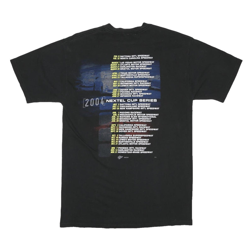 WINNER'S CIRCLE Mens Black NASCAR Nextel Cup Series 2004 Graphic T-Shirt L Short