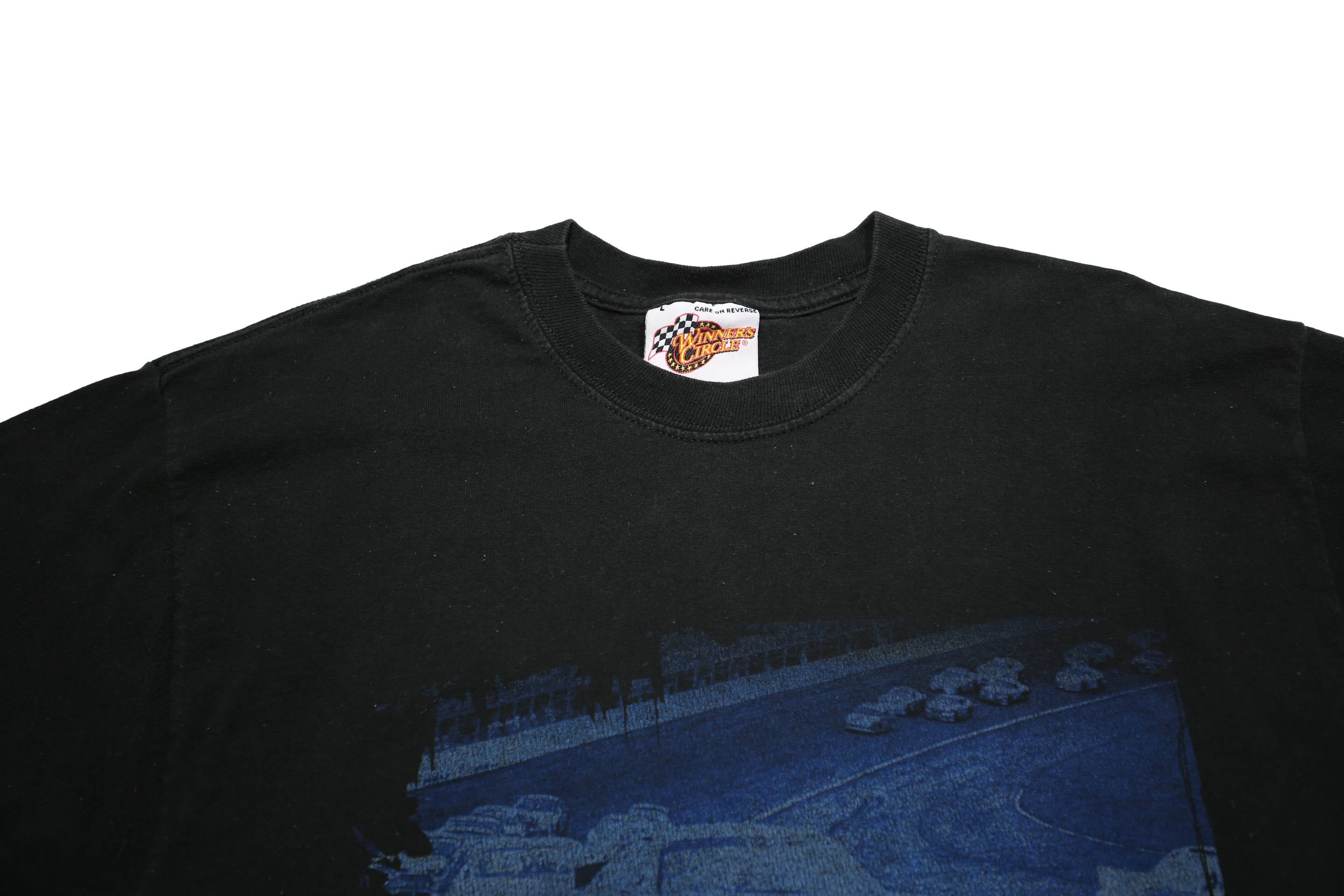 WINNER'S CIRCLE Mens Black NASCAR Nextel Cup Series 2004 Graphic T-Shirt L Short