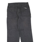 DICKIES Mens Cotton Blend Black Regular Straight Trousers W32 L31 Workwear Zip