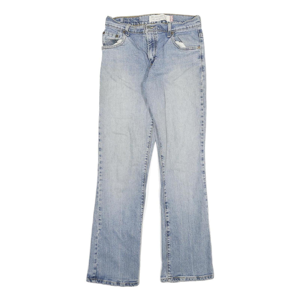 LEVI'S Womens Relaxed Jeans Blue Denim Light W26 L29 Zip Casual Comfort