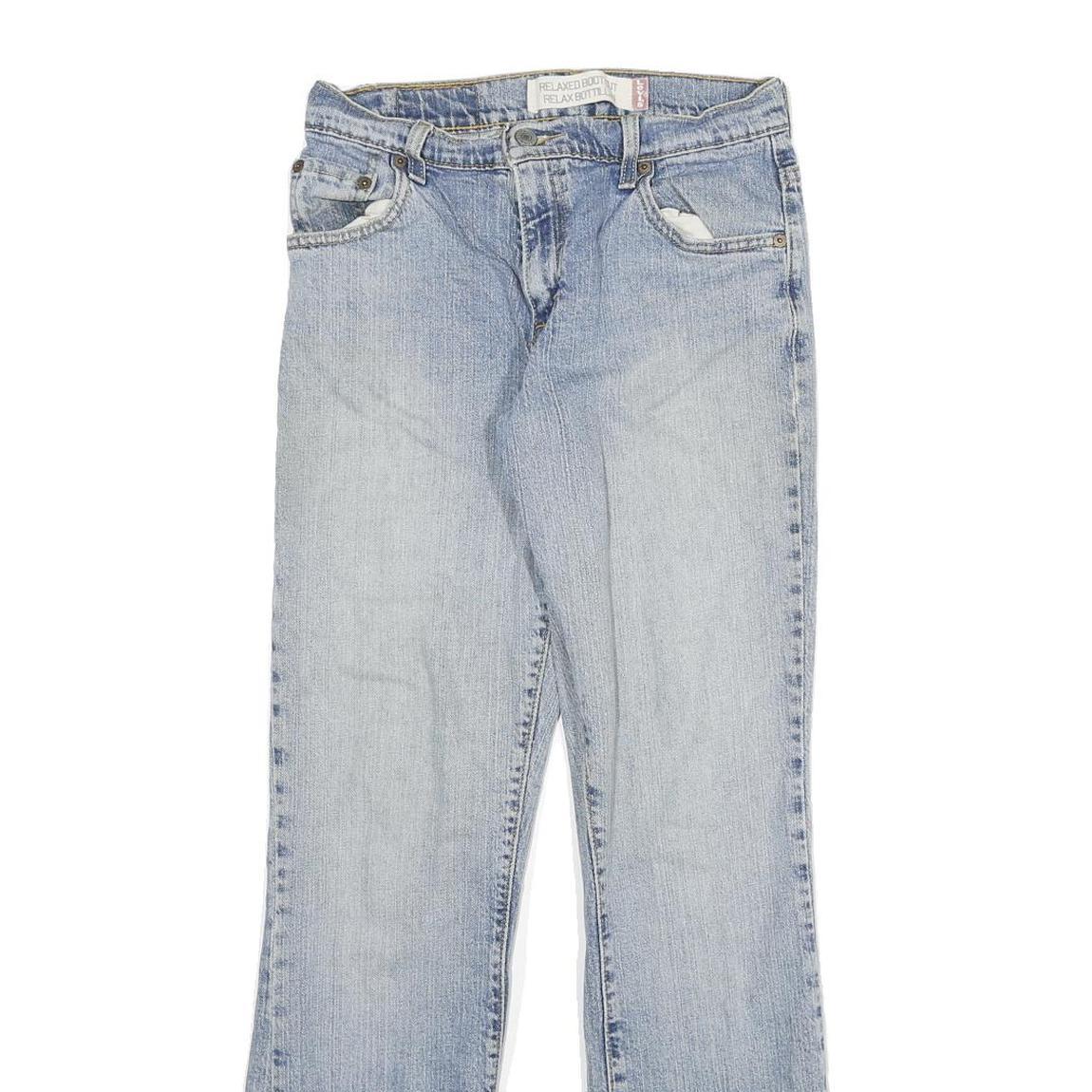 LEVI'S Womens Relaxed Jeans Blue Denim Light W26 L29 Zip Casual Comfort