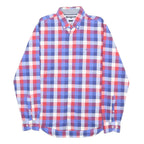 TOMMY HILFIGER Mens Blue Red Check Shirt M Cotton Long Sleeve Button Collar