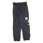 ONLINE Mens Black Regular Tapered Trousers W28 L30 Sports Style Zip Pockets