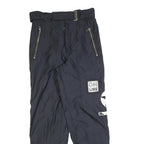 ONLINE Mens Black Regular Tapered Trousers W28 L30 Sports Style Zip Pockets