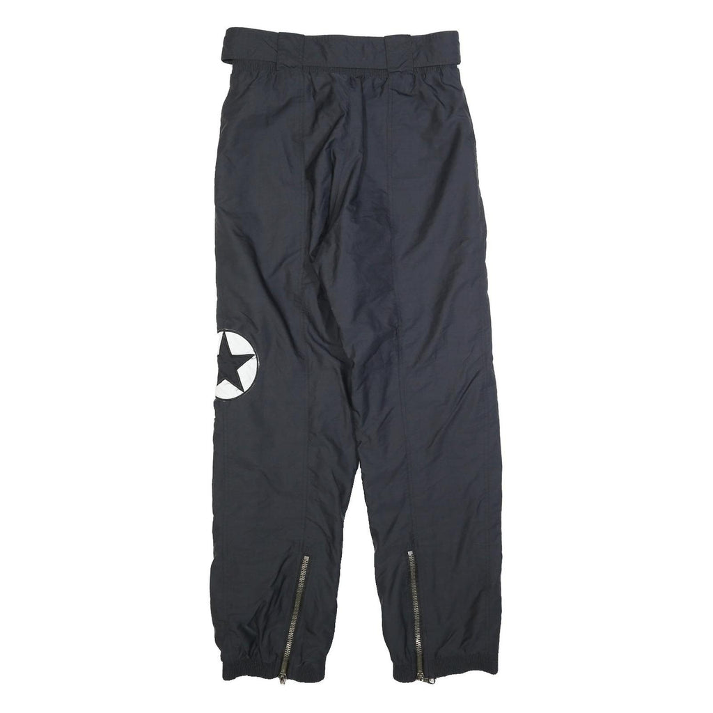 ONLINE Mens Black Regular Tapered Trousers W28 L30 Sports Style Zip Pockets