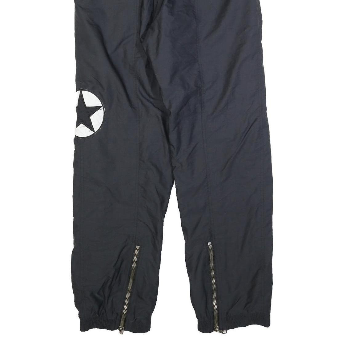 ONLINE Mens Black Regular Tapered Trousers W28 L30 Sports Style Zip Pockets