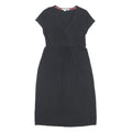 BODEN Womens Black Day Cotton Blend Plain Short Sleeve Midi Dress UK 12 Elegant