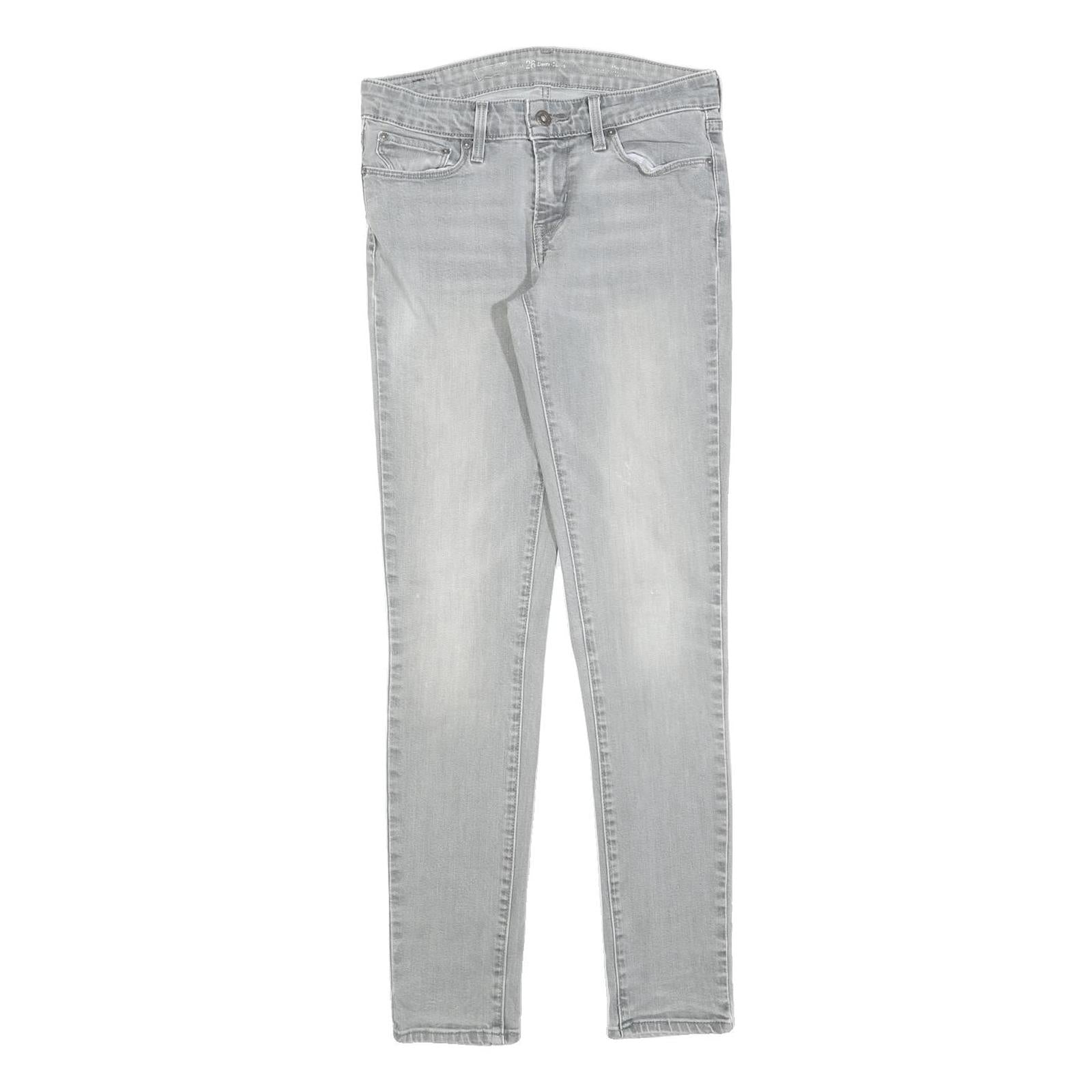 LEVI'S Womens Jeans Light Blue Slim Skinny Denim W26 L29 Zip Cotton Blend