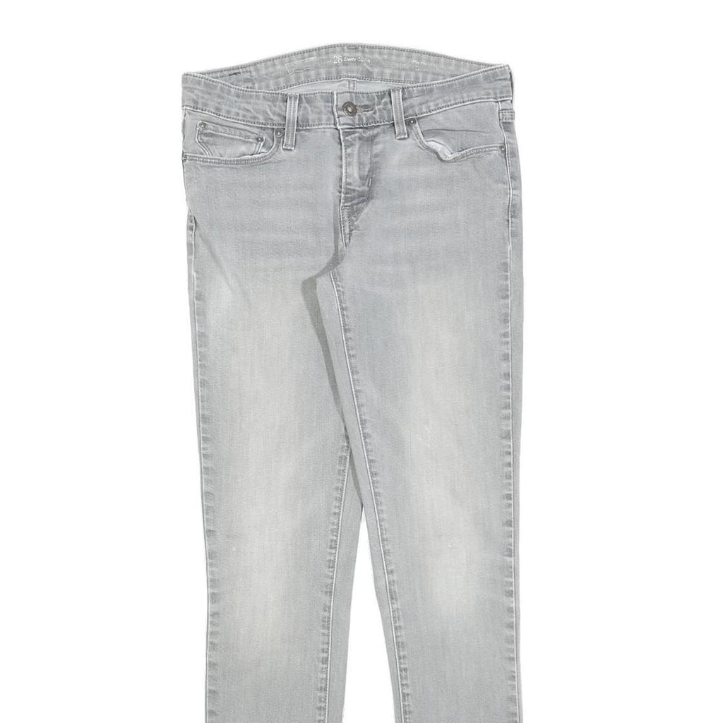 LEVI'S Womens Jeans Light Blue Slim Skinny Denim W26 L29 Zip Cotton Blend