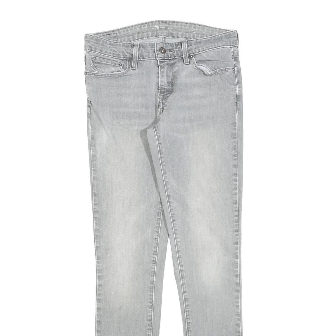 LEVI'S Womens Jeans Light Blue Slim Skinny Denim W26 L29 Zip Cotton Blend