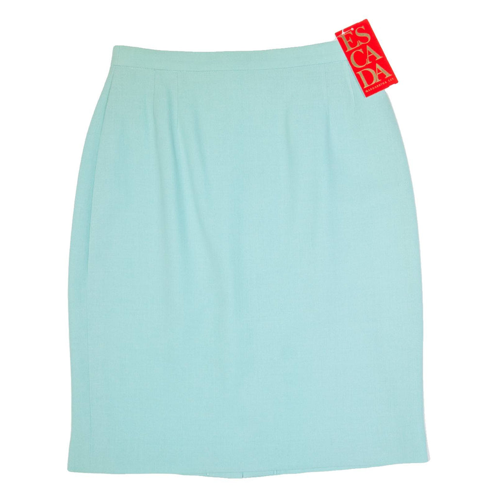 ESCADA Womens Pencil Skirt Blue Knee Length Wool M