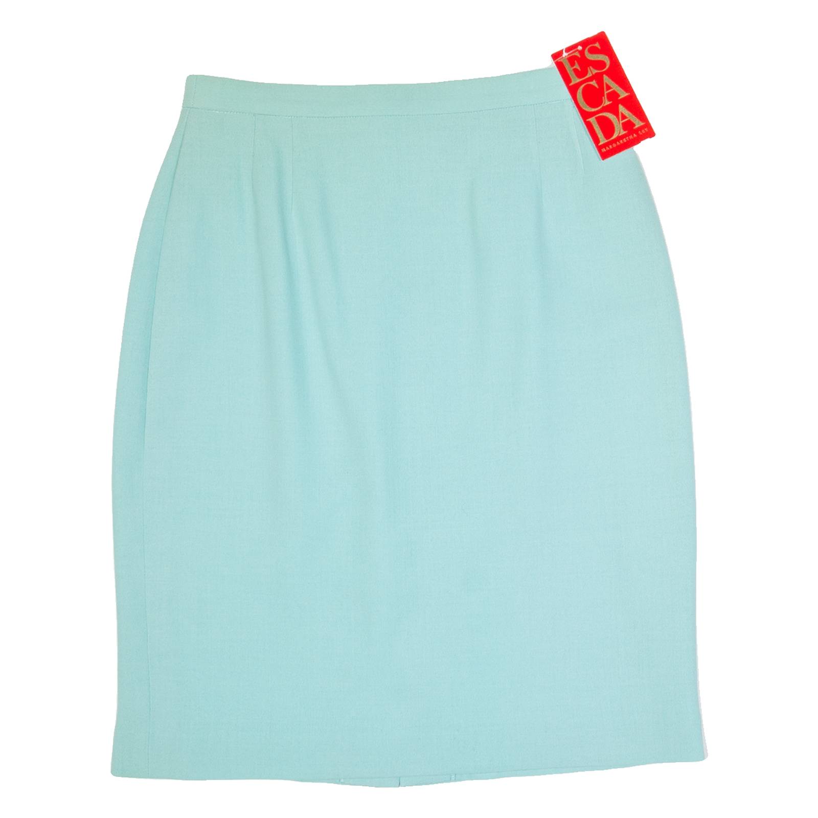 ESCADA Womens Pencil Skirt Blue Knee Length Wool M