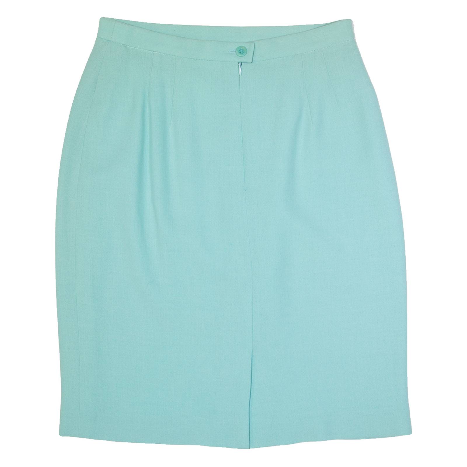 ESCADA Womens Pencil Skirt Blue Knee Length Wool M