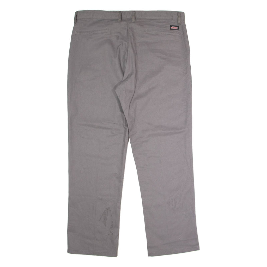 DICKIES Workwear Mens Trousers Grey Regular Straight W38 L30