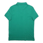NAUTICA Mens Green Short Sleeve Polo Shirt L Cotton Blend Classic Fit