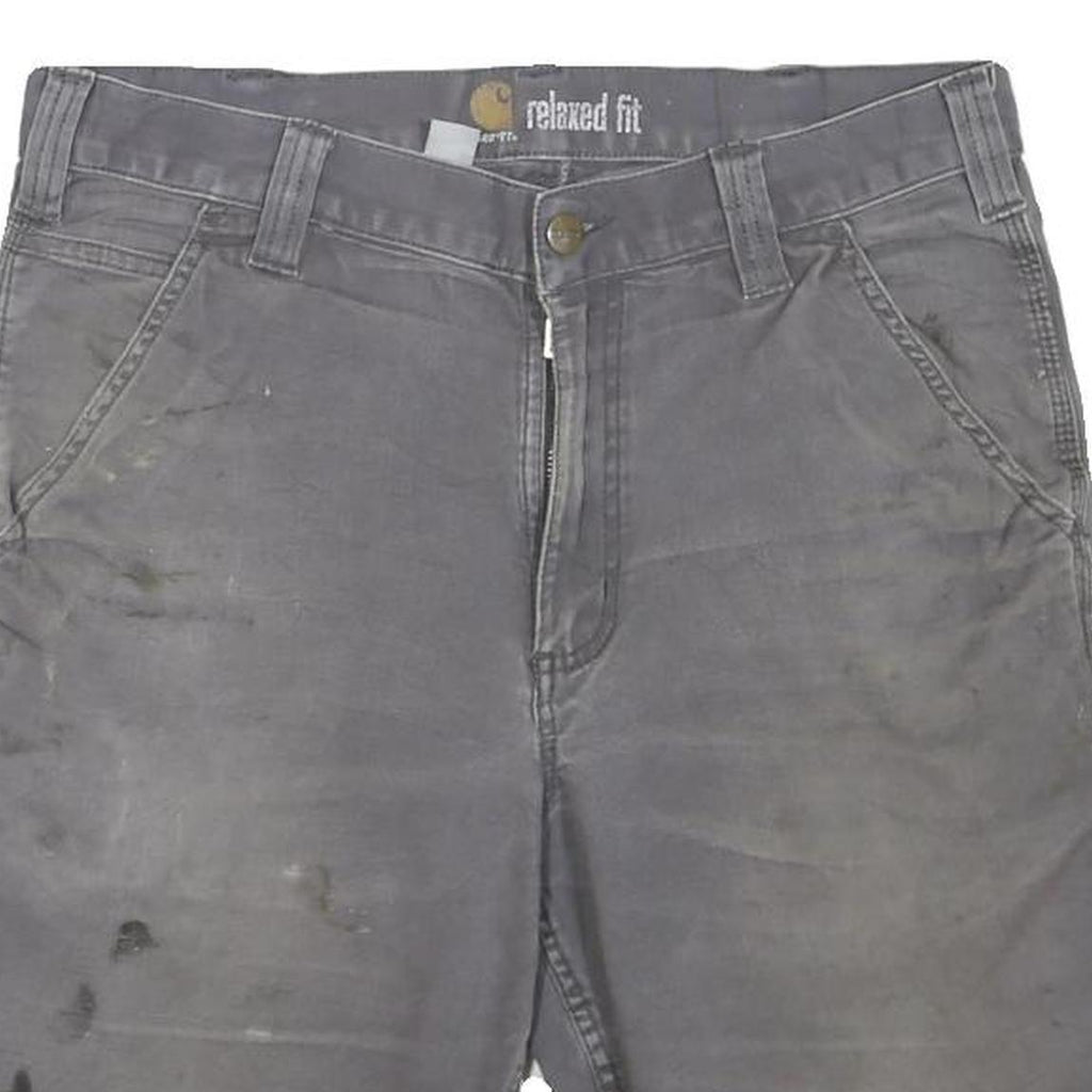 CARHARTT Mens Shorts Grey Casual M W32 Workwear Utility Relaxed Fit