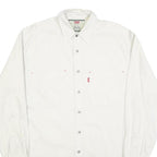 LEVI'S Mens White Slim Cotton Shirt S Button Pocket Classic Casual Style