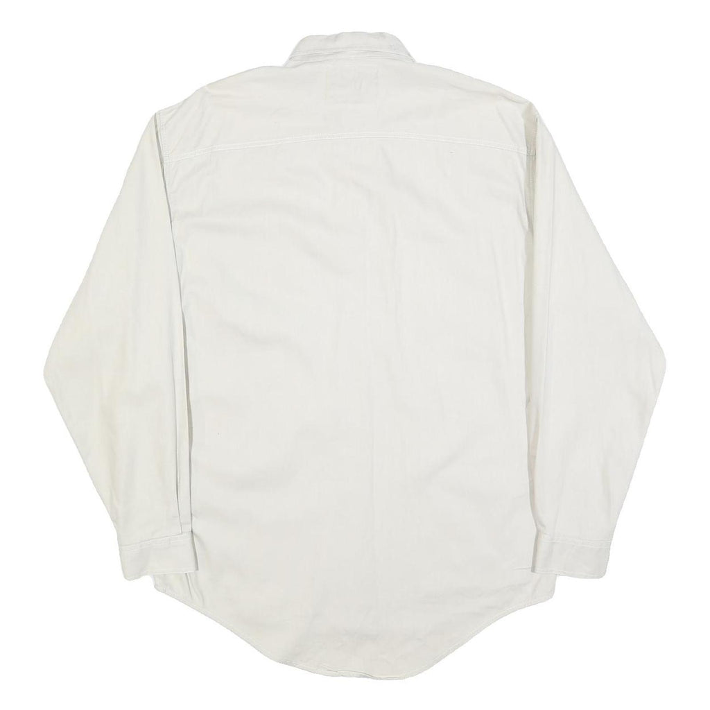 LEVI'S Mens White Slim Cotton Shirt S Button Pocket Classic Casual Style