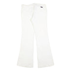 C'EST TOI Womens White Regular Flared Cotton Blend Jeans W30 L30 Stylish