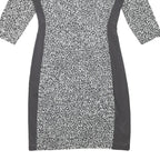 LAUREN RALPH LAUREN Womens Black & White Bodycon Woven Day Dress Polyester Blend