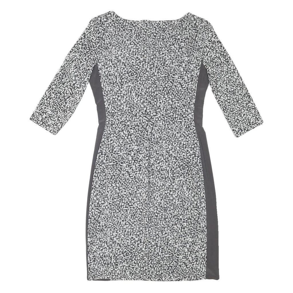 LAUREN RALPH LAUREN Womens Black & White Bodycon Woven Day Dress Polyester Blend