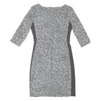 LAUREN RALPH LAUREN Womens Black & White Bodycon Woven Day Dress Polyester Blend