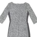 LAUREN RALPH LAUREN Womens Black & White Bodycon Woven Day Dress Polyester Blend