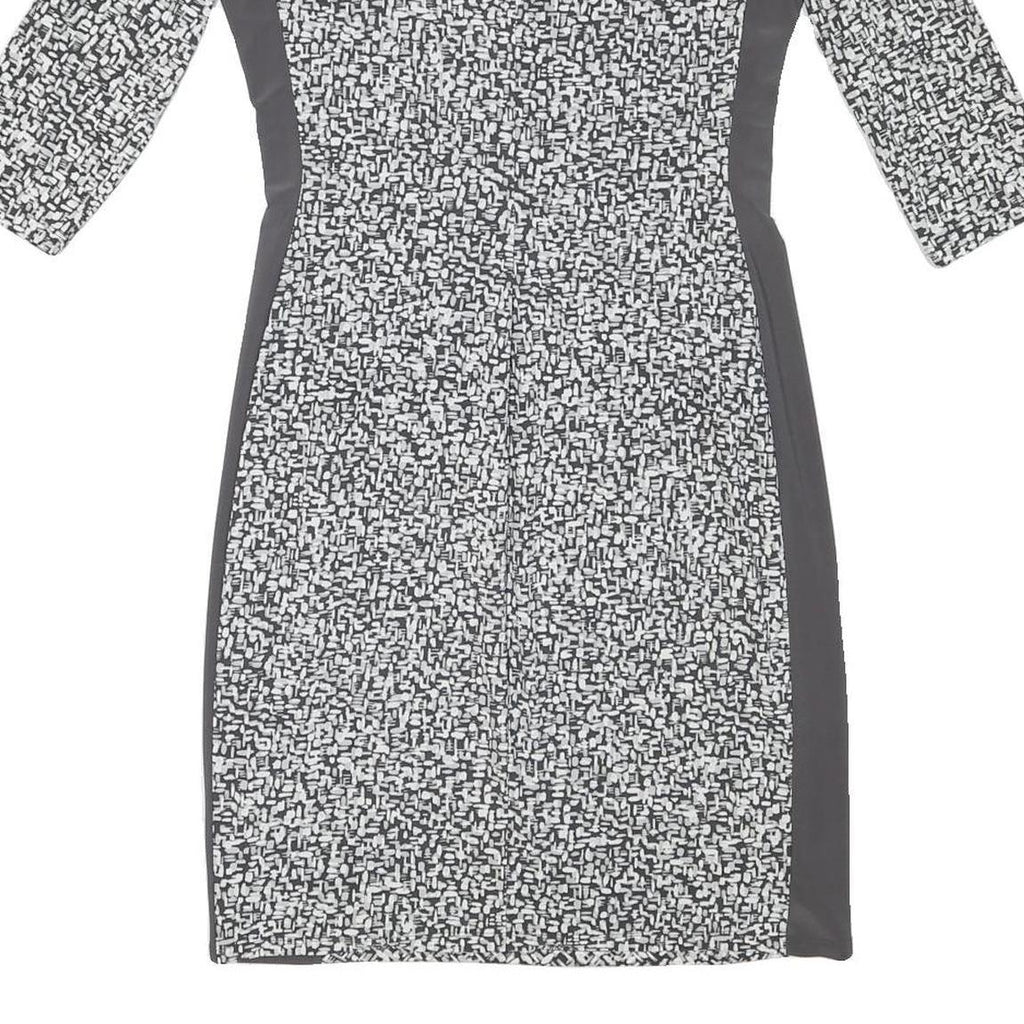 LAUREN RALPH LAUREN Womens Black & White Bodycon Woven Day Dress Polyester Blend