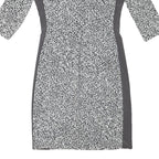 LAUREN RALPH LAUREN Womens Black & White Bodycon Woven Day Dress Polyester Blend