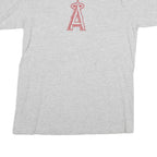 GENUINE MERCHANDISE Mens Grey & Red Graphic T-Shirt M Crew Neck Short Sleeve