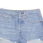 LEVI'S Womens Denim Blue Cut-Off Shorts M W26 Casual Distressed Hem