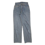 LEVI'S Womens Jeans Blue Regular Straight Denim Medium W24 L28 Classic Zip