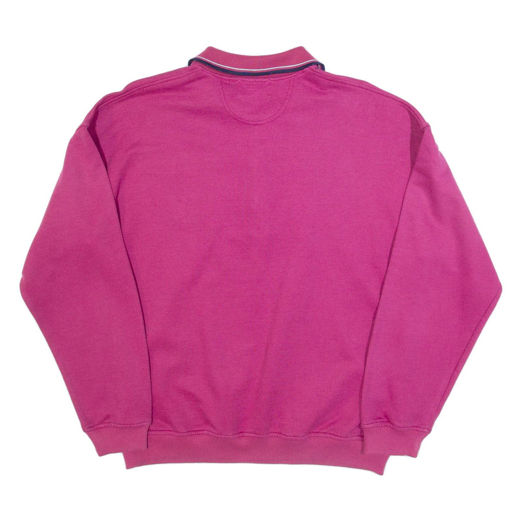 VINCI Caribic Island Mens Sweatshirt Purple Button Neck M