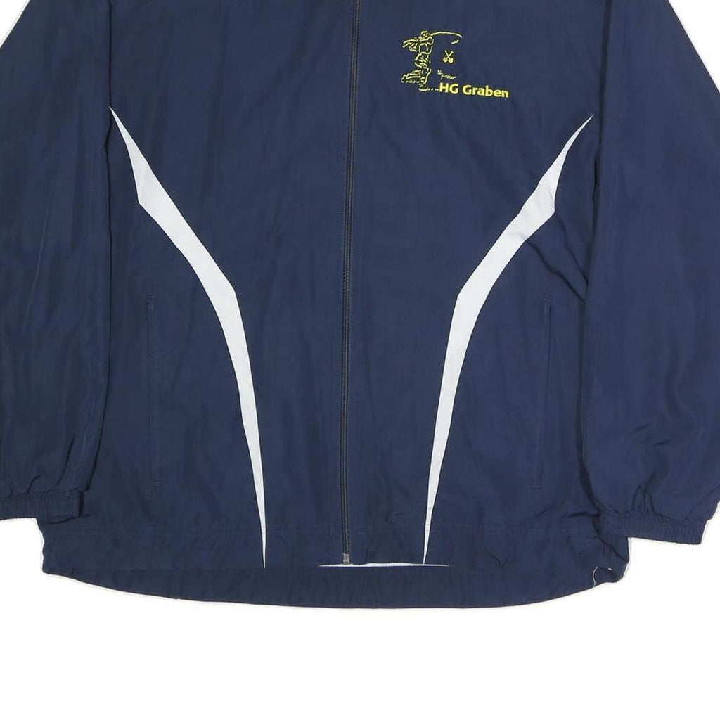 ERIMA Mens Blue & Navy Track Jacket XL Polyester Plain Zip Sports Training