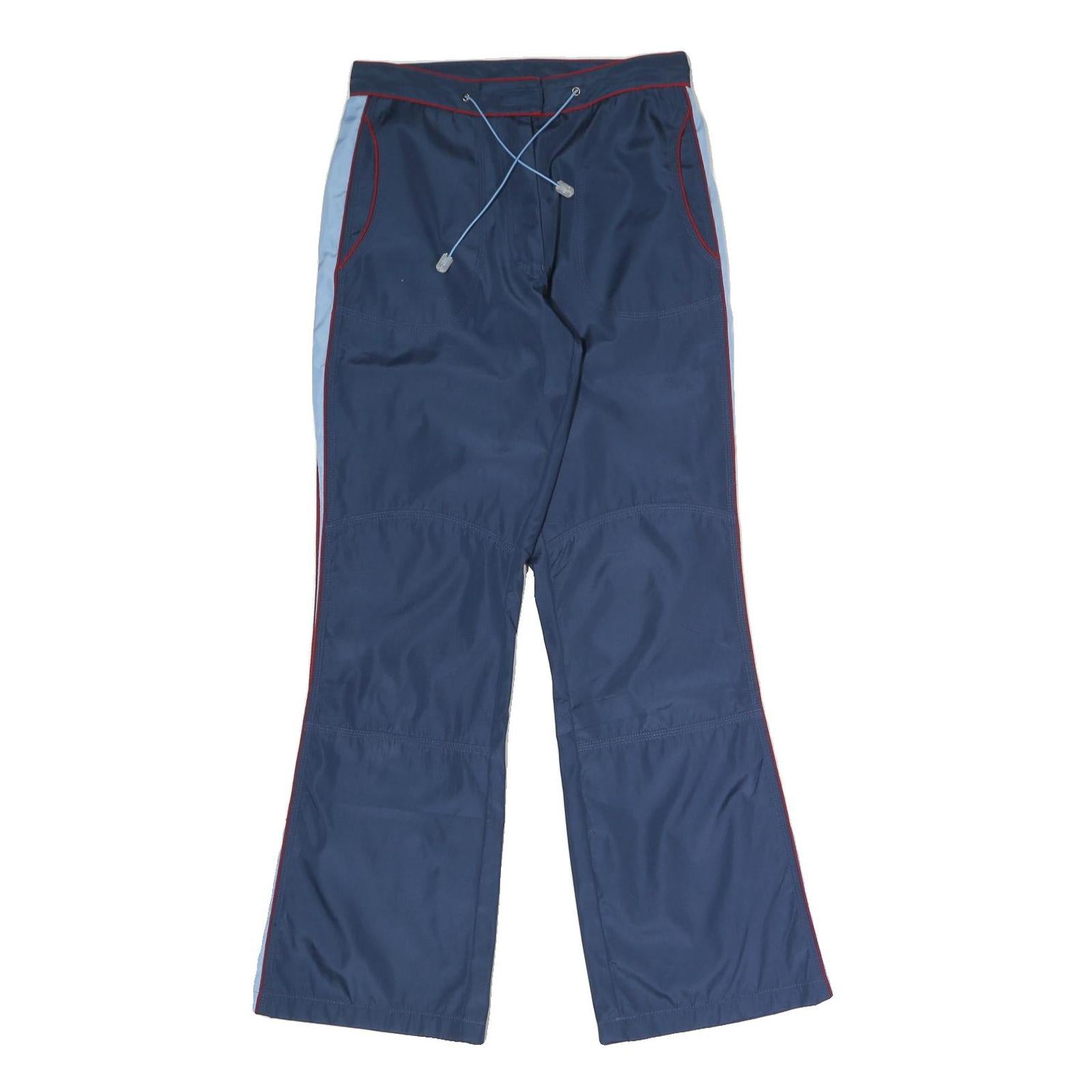 AOLES Womens Polyester Blend Navy Blue Regular Fit Straight Trousers W28 L30