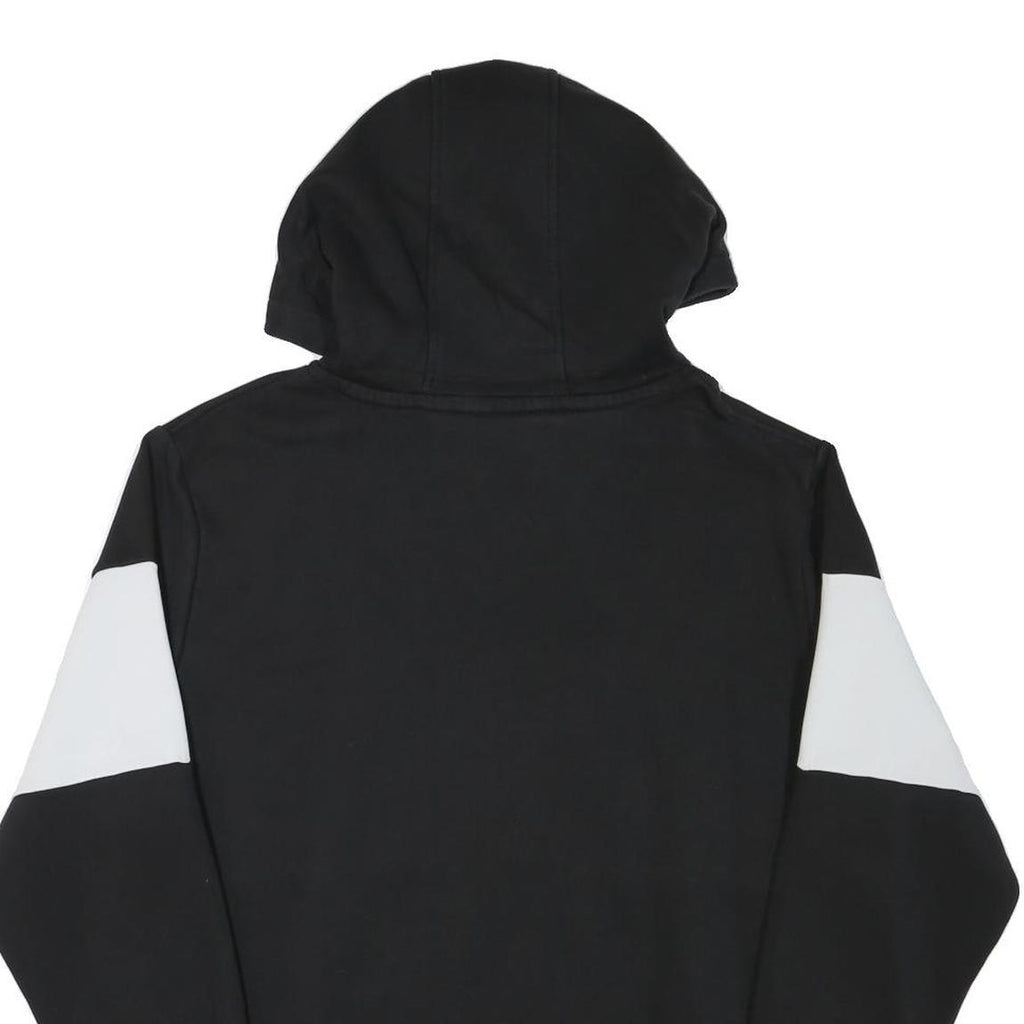 STARTER Mens Black & White Colourblock Pullover Hoodie L Cotton Blend Casual