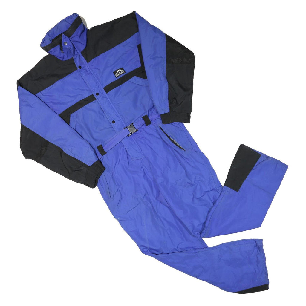 CRESTONE Mens Blue & Black Lined Dungarees Regular Polyester Blend L W38 L31