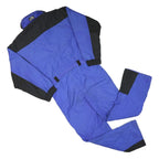 CRESTONE Mens Blue & Black Lined Dungarees Regular Polyester Blend L W38 L31