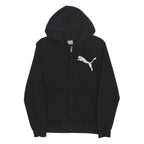 PUMA Mens Black Pullover Hoodie S Cotton Blend Sportswear Casual Zip Up