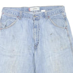 LEVI'S Mens Cotton Blend Light Blue Denim Casual Shorts XL W36 Worker Style