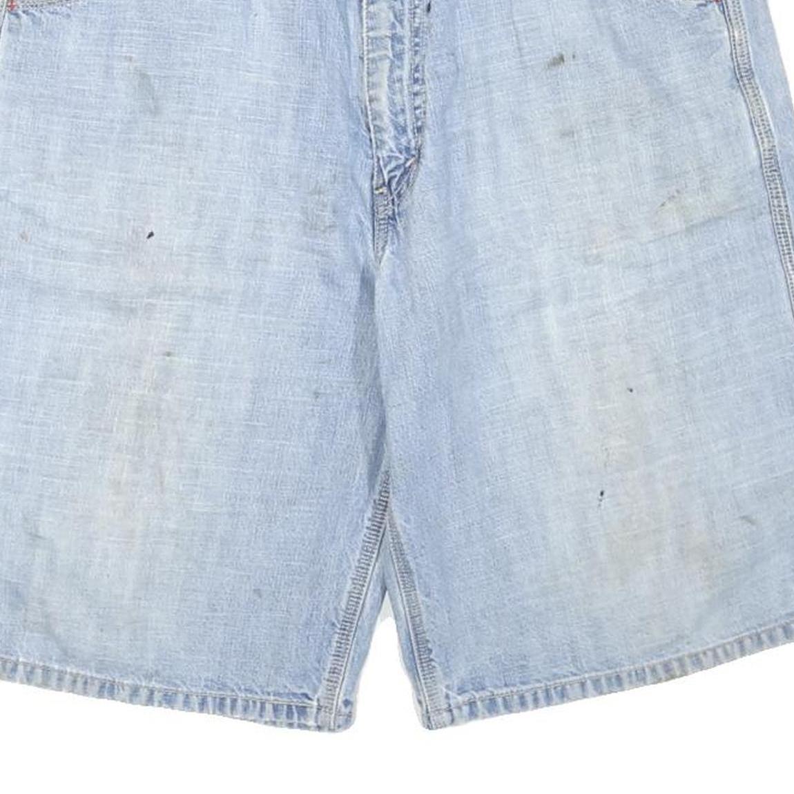 LEVI'S Mens Cotton Blend Light Blue Denim Casual Shorts XL W36 Worker Style