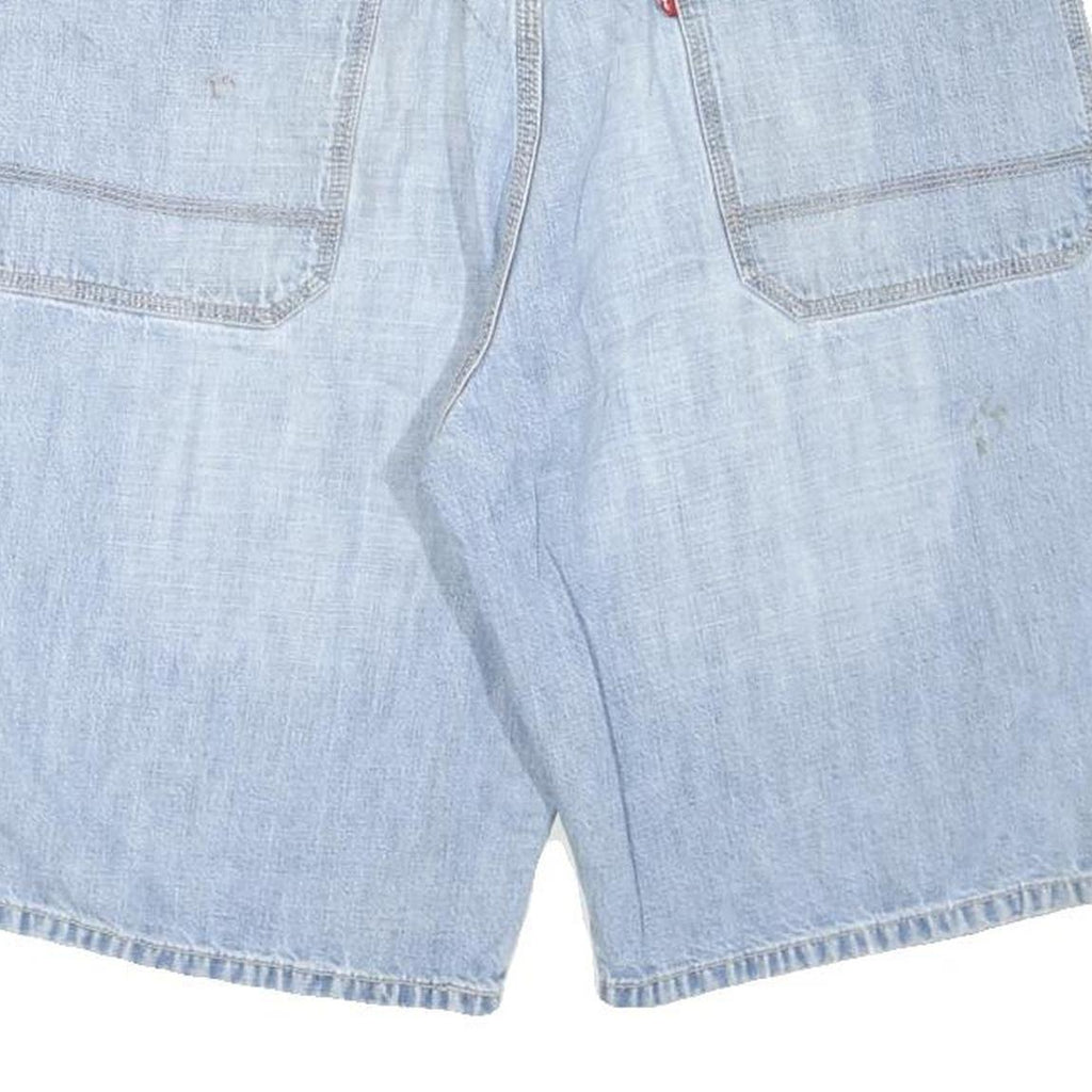 LEVI'S Mens Cotton Blend Light Blue Denim Casual Shorts XL W36 Worker Style