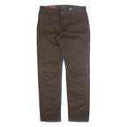 DOCKERS Khaki Mens Trousers Brown Regular Straight W34 L34